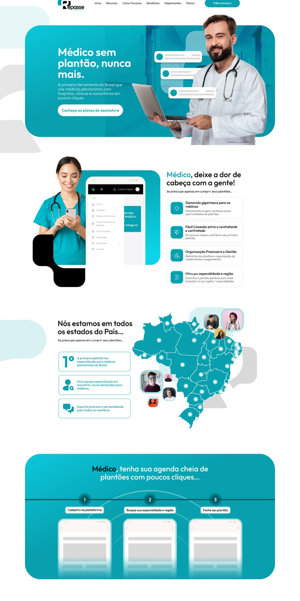 Landing page para Médicos